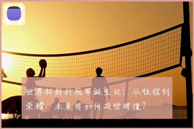 世界杯新科冠军诞生记：从征程到荣耀，未来将如何延续辉煌？